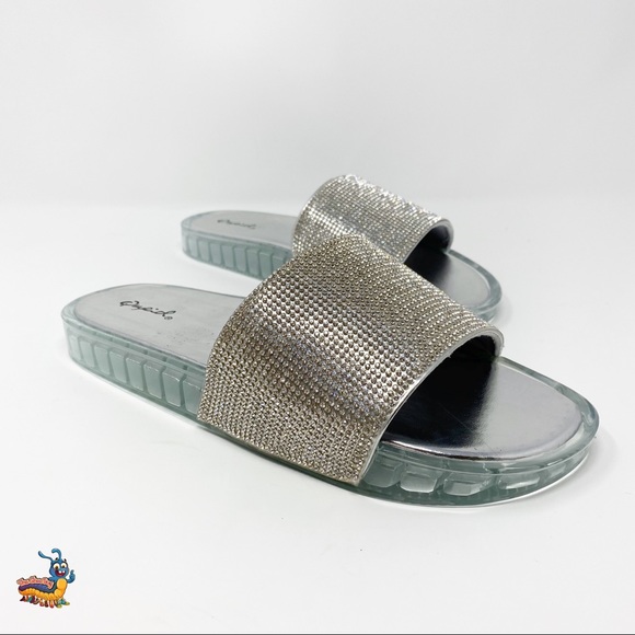 NEW Sparkly Jelly Slides Qupid Sandals - Picture 6 of 8